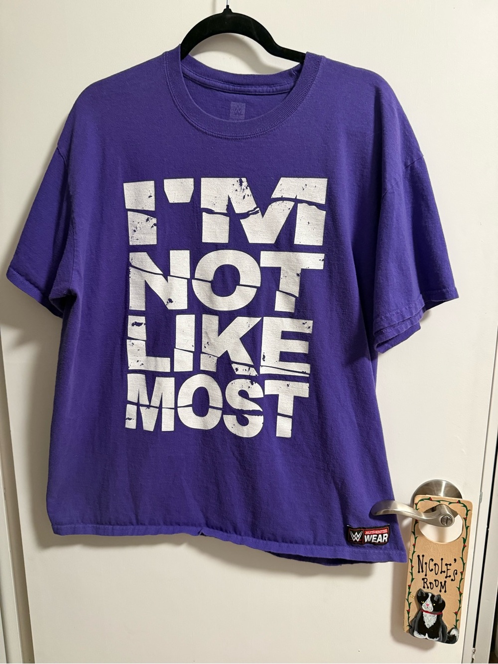 WWE Purple "I'M NOT LIKE MOST" Short Sleeve Tee